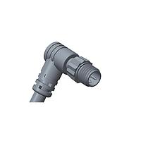 Amphenol LTW 8P-04AMMM-SR7B04 Sensor Cables / Actuator Cables M8 Circular Metric Connector, A Code, Plastic, 3A, 04 pins, Male Connector, Male Contact, Right Angle, Screw Thread, Overmolded, Length 4000mm, IP67 Mated