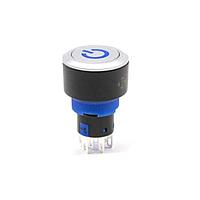 E-Switch LB22F2BQ3134 Standard Switches Pushbutton, SPDT, On-(On), Panel Mount, Front, Green, LED, Green, IP65