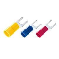 KS Terminals SVYBS2-4 Brazed Seam Vinyl, Molded Easy Entry Spade, 16-14 AWG, #8