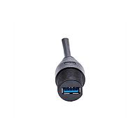 Amphenol LTW UA-30AMFM-SL7B03 USB 3.0 USB, Type A 3.2 Gen1, Plastic, 1A, Male Connector, Straight, Screw Thread, Overmolded, Length 3000mm, IP67