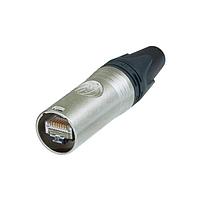 NEUTRIK NE8MX6-T XLR Cable connector etherCON CAT6A - chromium - includes Cat 6A RJ45  - Solid wire AWG 26-22; Stranded wire AWG 27/7 to 22/7; wire insulation diameter <= 1.1 mm