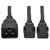 Tripp Lite P032-002-2C13 AC Power Splitter Cord 14AWG SJTW 100-250V 15A C20 TO 2 X C13