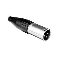 Amphenol Audio AC3M Cable Connectors 3 Pole XLR Male Cable Connector Stamped Contacts Nickel Finish
