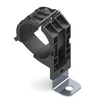 HellermannTyton 151-02032 Ratchet Clamp Ratchet P-Clamp, 1.38 - 2.01" Bundle Dia, 90 Short, 0.26" Hole Dia, PA66HIRHSUV/SS304, Black, 160/ctn