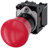 SIEMENS 3SU11001HB201PA0 Push Turn EM. STOP MUSHROOM PUSHBUTTON. 40MM. RED
