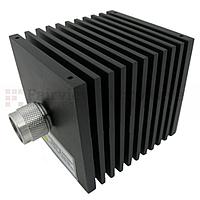 Fairview SA18N507-20 20 dB Fixed Attenuator N Male To N Female Directional Up To 18 GHz Rated To 50 Watts With Black Aluminum Heatsink Body