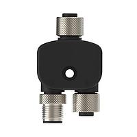 Banner Engineering CSB-M1250M1250 Sensor Cables / Actuator Cables M12 QD Splitter Connector; 5-Pin Female Trunk Straight; 5-Pin Female Straight Branch (1); 5-Pin Male Straight Branch(1); Black PUR Splitter Junction Cable