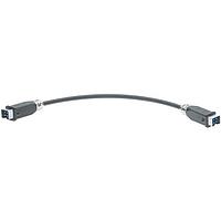 HARTING 33542110100001 Fiber Optic Cable Assemblies Han 3A Marine Cable Assembly, double ended 2xLC Duplex, Singlemode, PVC black, 10m