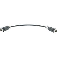 HARTING 33542110050002 Fiber Optic Cable Assemblies Han 3A Marine Cable Assembly, double ended 2xLC Duplex, Multi Mode 4G 50/125um, black, 5m