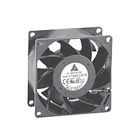 Delta Electronics, Inc. FFB0812HHE Tubeaxial DC Tubeaxial Fan, 80x38mm, 12VDC, Ball Bearing, Lead Wires, Locked Rotor Sensor