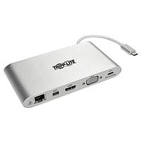 Tripp Lite U442-DOCK1 USB Type-C to Audio, mDP, Ethernet, HDMI, Micor SD, PD Charging, SD, USB 3.2, VGA 3PT USB3.1 TYPEC DOCK
