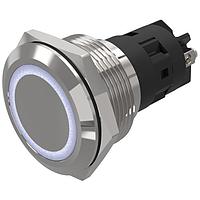 EAO 82-6152.0155 Panel Mount Indicators / Switch Indicators 82-6152.0155.indicator.-.22 mm.stainless steel.flush/flat.ring.white.110 V.screw terminal