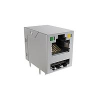 Amphenol Commercial Products RJE36188234H RJ45 Over HDMI Stacked RJ45 over HDMI LED G/Y 30 micro inch Contact Gold Plating