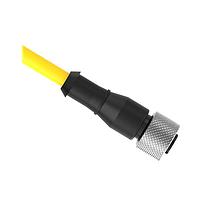Banner Engineering QDE-550D Sensor Cables / Actuator Cables Cordset: Single Ended M12; 5-pin Straight Female; 15.24 m 5x22 Yellow PVC Jacket; Nickel-Plated Brass Coupling Nut