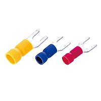 KS Terminals SVES2-6 Butted Seam Vinyl, Easy Entry Spade, 16-14 AWG, 1/4"