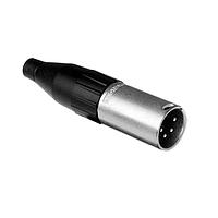 Amphenol Audio AC4M-AU Cable Connectors 4 Pole XLR Male Cable Connector Gold Plated Machined Contacts Nickel Finish