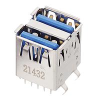 Molex 48409-0003 USB Type A Connectors USB 3.0 F/A Vert REC Stacked 15u'