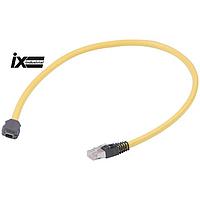 HARTING 33480653830009 Harting HARTING ix Type A Cat6a Industrial Cable Assembly, ix to RJ45, PVC, 0.9m