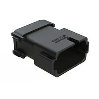 Amphenol SINE Systems AT16-15PD-K003 15 Position Receptacle, Pin, Keyed D, End Cap, Reduced Diameter Seal, Black