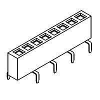 GCT (Global Connector Technology) BG126-15-A-1-N-D Board to Board & Mezzanine Connectors 15w, 2.54mm Pitch Socket, SIL, TH, Vert, D/Ent, R1, GF, Tube
