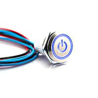 Lumex W48M-A13B05 Standard Switches PBS 19mm SPST 0.1A 48V mom metal wires ill