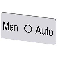 SIEMENS 3SU19000AC810DY0 Labeling Plate, Manu O Auto INSCR. LABEL,SILV 12.5X27MM, MAN O AUTO