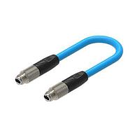 Lumberg Automation RSMGVS-8M-RSMGVS-8M-998/40 M Double Ended Cordset SPE RSMGVS-8M RSMGVS-8M 40 M Cordset with STL-998, PUR, AWG 24/19, 600 MHz, 100 Mbps -1 Gbps SPE cable