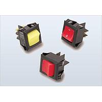 Carling Technologies LRGSCK611-C-G-B-A/125N Super Curvette Rocker Switch Super Curvette illum ClearWHT OFF-ON vert