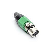 Amphenol Audio AX4F5M Connectors 4P SOCKET F PLUG GREEN MARK SLEEVE
