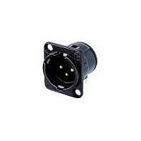 NEUTRIK NC3MD-H-B Receptacles 3C MALE PCB BLK/GOLD