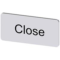 SIEMENS 3SU19000AC810DX0 Labeling Plate, Close INSCR. LABEL, SILVER 12.5 X 27MM, CLOSE