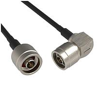 Amphenol RF 095-909-186M100 RF Cable Assemblies N-Type Straight Plug to N-Type Right Angle Plug LMR-240 50 Ohm 1 Meter (39.37 Inches)