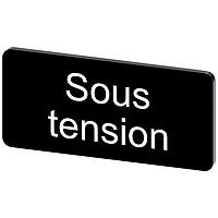 SIEMENS 3SU19000AC160GS0 Labeling Plate, Sous Tension INSCR. LABEL,BLK 12.5X27MM, SOUS TENSION