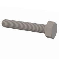 Essentra Components 50M060100J035 Machine Screw Hex Unslotted Bolt, M6 X 1 Thread, 35mm Lg