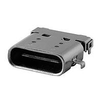 Same Sky (formerly CUI Devices) UJ32-C-H-G-MSMT-TR USB Type C Connectors Type C USB 3.2 Gen 2x2 20 Gbps 20 Vac 5 A Horizontal Gold Flash Mid Mount SMT
