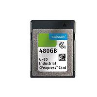 Swissbit SFCE480GW1EB4WD-I-6F-111-STD CFexpress Cards Industrial CFexpress Card, G-20, 480 GB, 3D TLC Flash, -40C to +85C