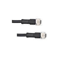 Amphenol LTW M12A05FL-12AFL-SD001 Sensor Cables / Actuator Cables M12 Circular Metric Connector, A Code, Metal, 4A, 05 pins, Female Connector, Female Contact, Straight-to-Straight, Screw Thread, Overmolded Double Ended, Length 1000mm, IP68 / IP69K