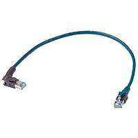 HARTING 09488587588004 Ethernet Cables / Networking Cables RJ Industrial RJ45 Cable Assembly, VarioBoot RJ45 (set Left-Right) to straight DualBoot RJ45, Cat6a FRNC green, 0.4m