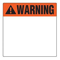 Panduit C400X400A51 Warning Label Poly ADH Lbl 4 W x 4 H W
