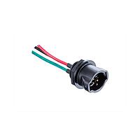 Amphenol LTW DC-02RFMC-RC7A50 Sensor Cables / Actuator Cables RBL, Large Size, Plastic, 20A, 02 pins, Female Connector, Male Contact, Circular, Push Lock With Latch, Crimp, Receptacle With Cable/Wire, Length 500mm, IP67