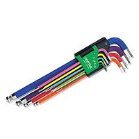 TOPTUL GAAL0918 9PCS Color-Ring Extra Long Type Ball Point Hex Key Wrench Set