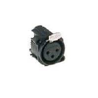 Amphenol Audio AC3FAV2-AU-B Connectors PLASTIC A PANEL H-PCB 3 SKT GLD CON