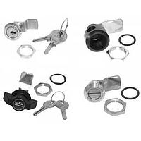 Hammond Manufacturing EJQTR Lock and Key Slotted Qtr Turn - Zinc Die/Black