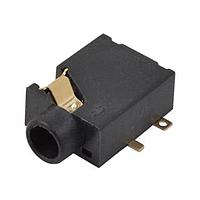 Same Sky (formerly CUI Devices) SJ1-3515-SMT-TR-PI Phone Connectors audio jack, 3.5 mm, rt, stereo, SMT, 2 switches, pink, T&R package