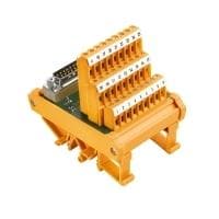 Industrial interface module used for organized terminal and control cabinet wiring