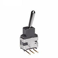 NKK Switches A18AH Process Sealed Subminiature Toggles SPDT (ON)-OFF-(ON) R/A W/BRACKET 0.4VA