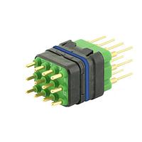 Eaton Souriau-Sunbank 8MQ2M1220RNES046 Modular Connectors - Push Pull MQuick module, sealed, with male straight PCB contacts, delivered with cap