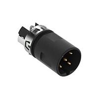 ERNI - TE Connectivity 225260-E Inserts M12 MALE, B CODE,RA, 5P THR REAR MOUNT