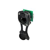 NEUTRIK NE8FDP-B-TOP Connectors CAT5 D series - feedthrough - black - TOP - IP 65 and UV rated
