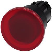 SIEMENS 3SU10011BA200AA0 Push-Pull ILLUM PUSH PULL, RED, MH CAP O40MM